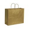 Color-on-kraft Shoppers Bag, Gold, 16 X 6 X 12 1/2"