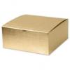 Linen Foil One-piece Gift Boxes, Gold, Large