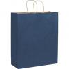 Dark Blue Paper Bags With Handles, Kraft, Personalized, Large 16 X 6 X 19"