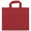 Frosted Economy Shoppers Bags, Red, Small Bottom Gusset