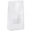 Paper Tin-tie Bags With Window, White, Small