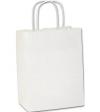 Recycled White Kraft Paper Shoppers Cub Bags