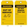 Disposable Out Of Service Tags