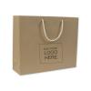Recycled Kraft Paper Bag With Handles, Extra Large, 16 X 4 3/4 X 13"