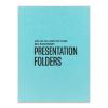 100 Lb. Vellum Presentation Folder, Blue Raspberry, Custom Printed, Cardstock