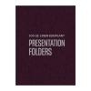 100 Lb. Linen Presentation Folder, Eggplant, Custom Printed, Recycled