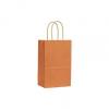 Varnish Stripe Shoppers Bag, Terracotta, 5 1/4 X 3 1/2 X 8 1/4"
