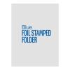 Blue Foil Stamped Presentation Folders
