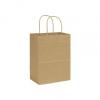 Varnish Stripe Shoppers Bag, Kraft, 8 1/4 X 4 3/4 X 10 1/2"