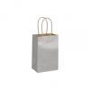 Color-on-kraft Shoppers Bag, Silver, 5 1/4 X 3 1/2 X 8 1/4"
