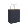 Dark Blue Paper Bags With Handles, Kraft, Personalized, Medium 8 1/4 X 4 3/4 X 10 1/2"