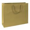 Premium Matte-laminated Euro-shoppers Bag, Gold, 16 X 4 3/4 X 13"