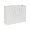 Premium Matte-laminated Euro-shoppers Bag, White, 13 X 5 X 10"